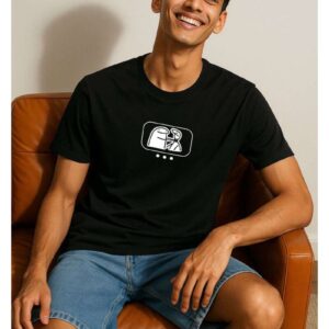 Black Printed T-Shirt for Men – American Dora | Bold Style, Ultimate Comfort