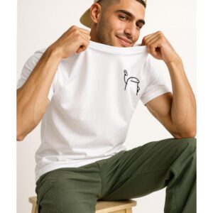 Printed White T-Shirt for Men – American Dora | Fresh, Bold, and Comfortable